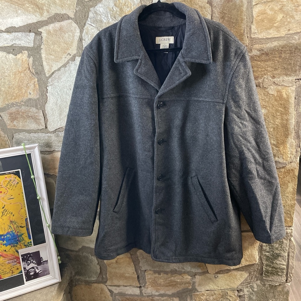 J.Crew Charcoal Gray Wool-Blend Coat – Men’s